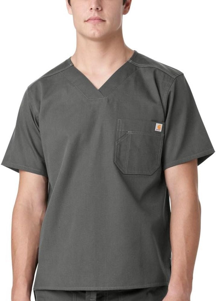 image:imageCarhartt Ripstop amp SubScrubs Scrubs for Men Utility Scrub TopsDark Pewter
