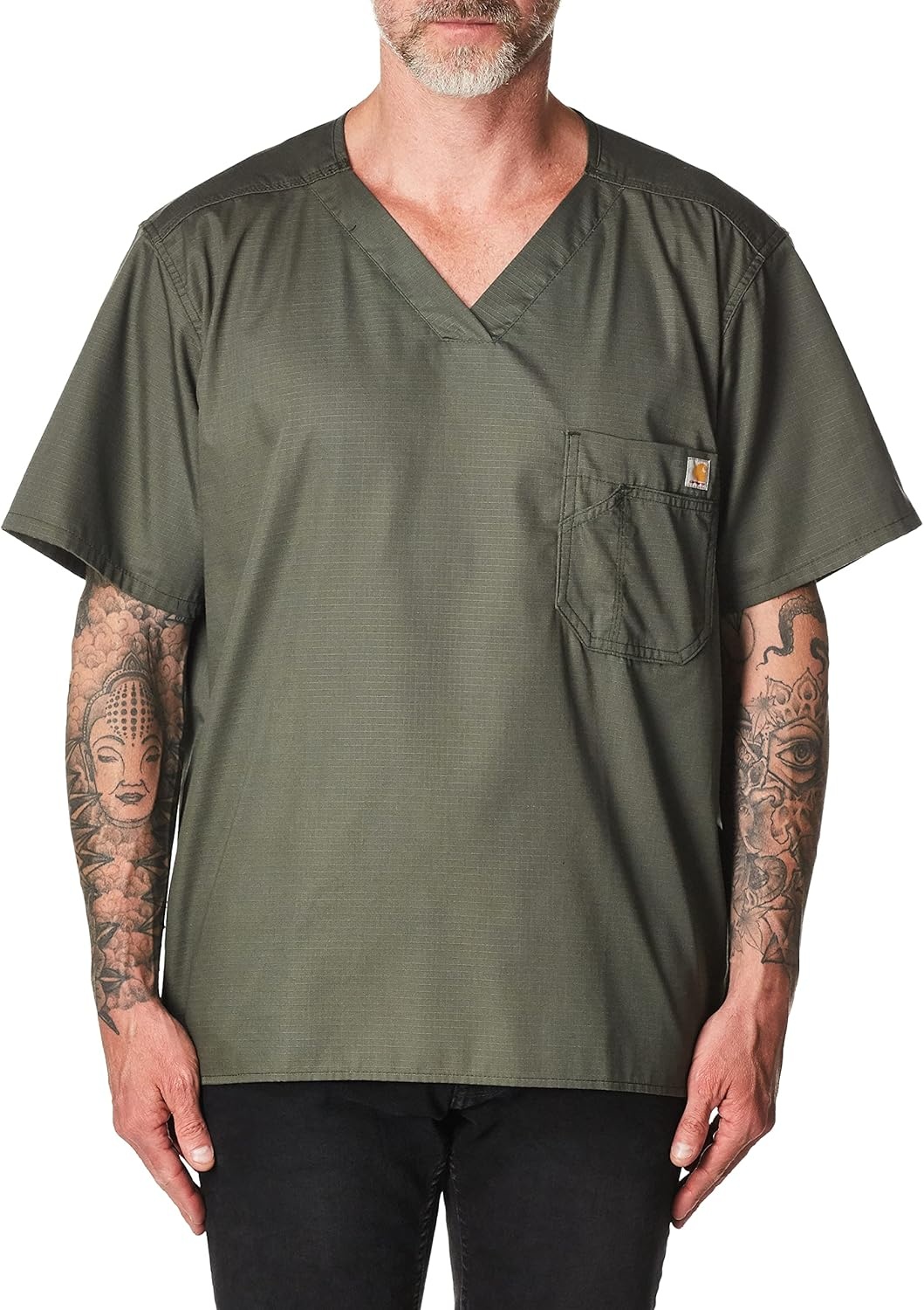image:imageCarhartt Ripstop amp SubScrubs Scrubs for Men Utility Scrub TopsOlive
