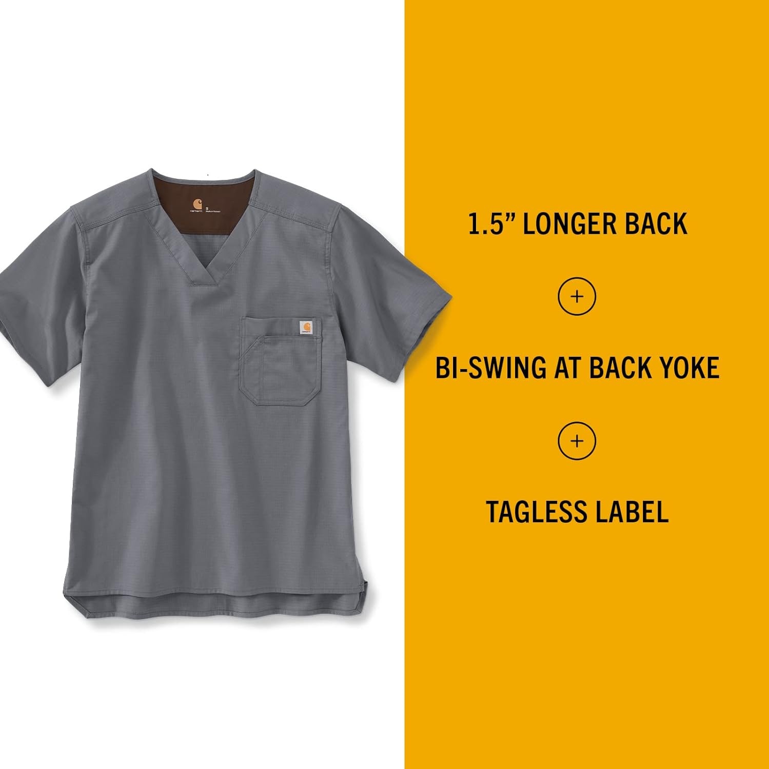 image:imageCarhartt Ripstop amp SubScrubs Scrubs for Men Utility Scrub TopsPewter
