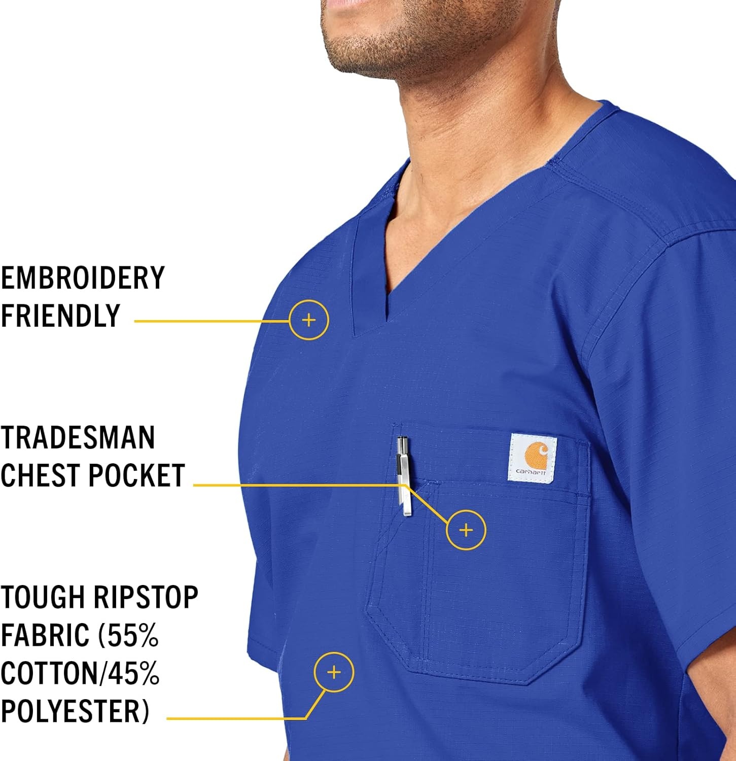 image:imageCarhartt Ripstop amp SubScrubs Scrubs for Men Utility Scrub TopsRoyal