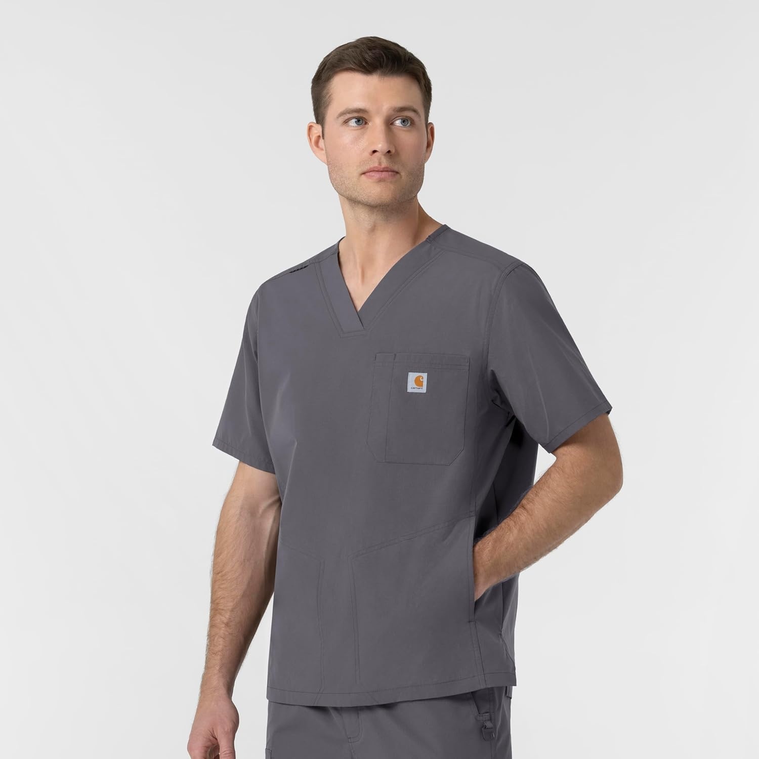 image:imageCarhartt Rugged Flex FLD Mens Ripstop VNeck Scrub TopPewter