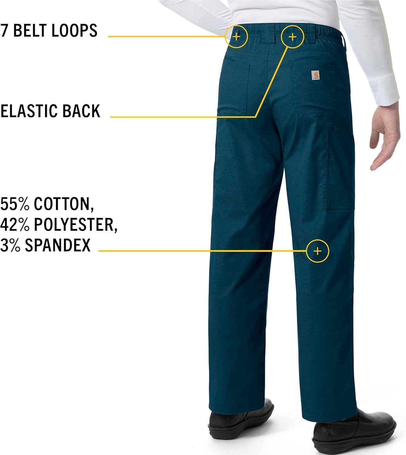 image:imageCarhartt Rugged Flex Ripstop Mens Straight Leg Cargo Scrub PantCaribbean