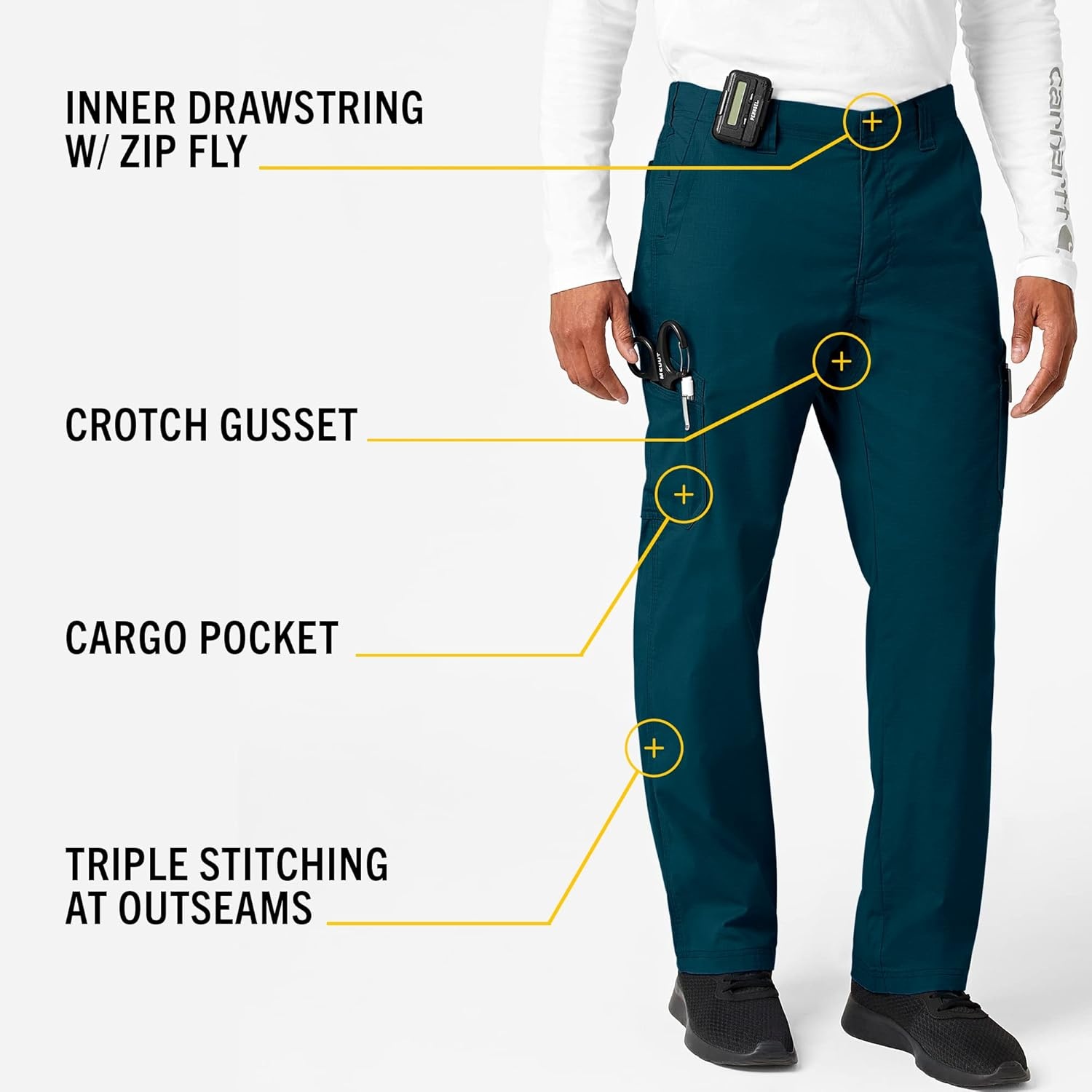 image:imageCarhartt Rugged Flex Ripstop Mens Straight Leg Cargo Scrub PantCaribbean