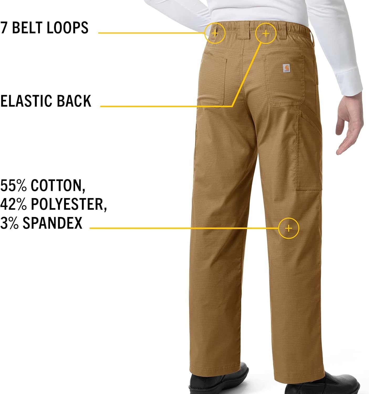 image:imageCarhartt Rugged Flex Ripstop Mens Straight Leg Cargo Scrub PantDijon