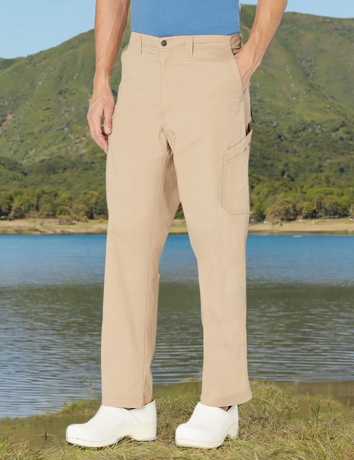image:imageCarhartt Rugged Flex Ripstop Mens Straight Leg Cargo Scrub PantKhaki