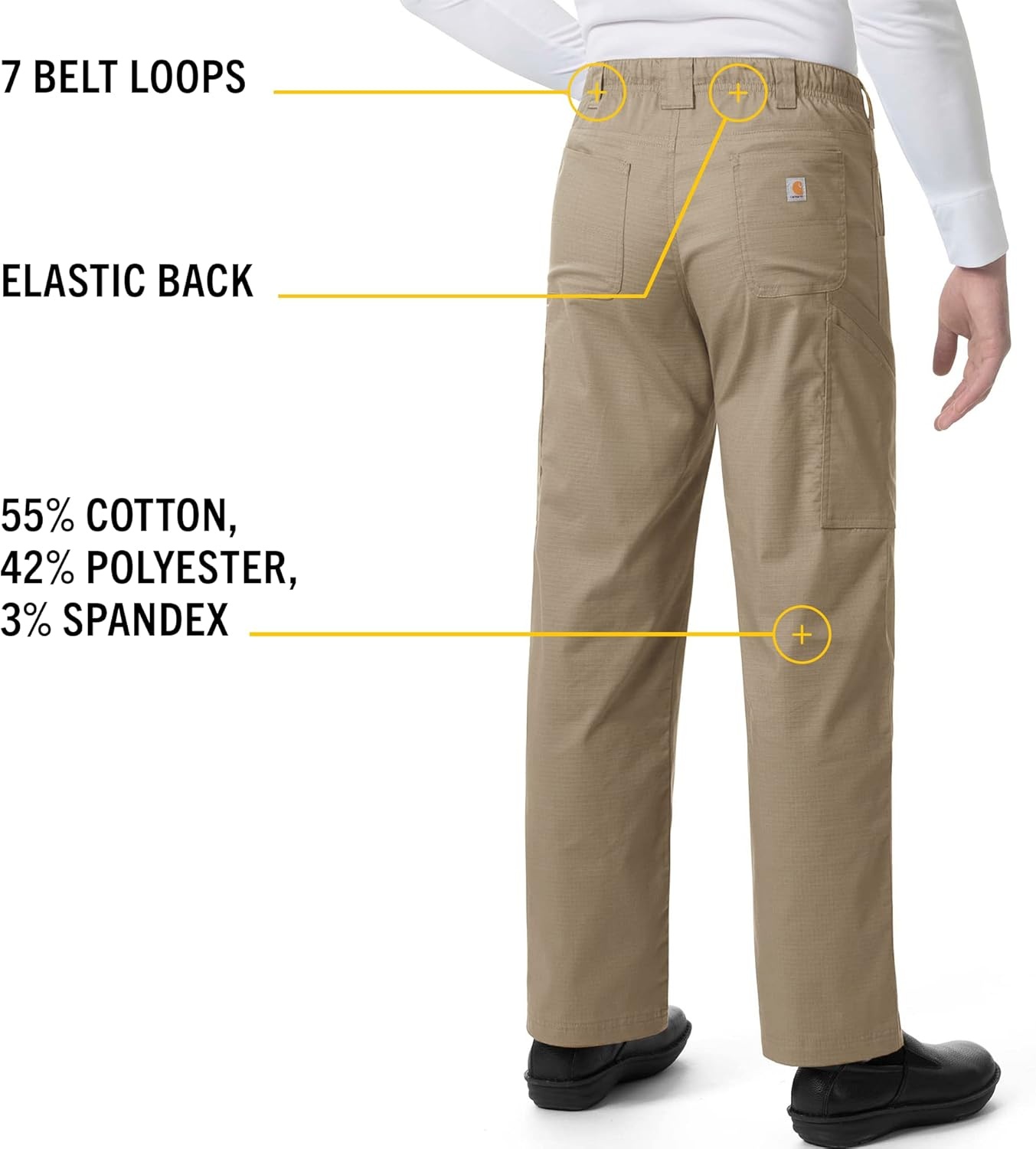image:imageCarhartt Rugged Flex Ripstop Mens Straight Leg Cargo Scrub PantKhaki