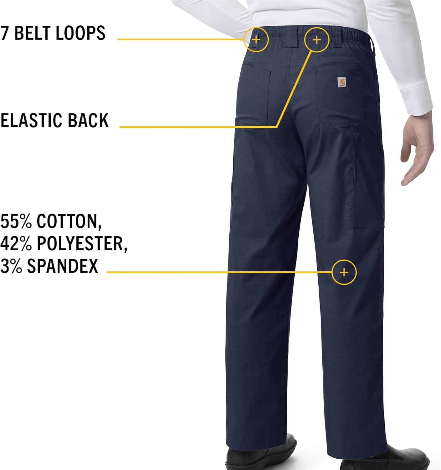 image:imageCarhartt Rugged Flex Ripstop Mens Straight Leg Cargo Scrub PantNavy