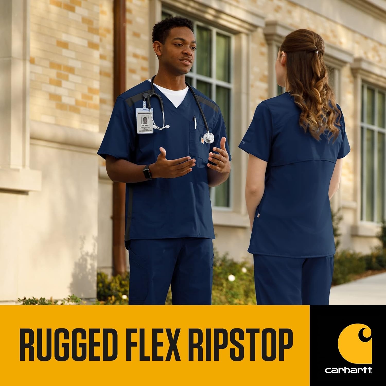 image:imageCarhartt Rugged Flex Ripstop Mens Straight Leg Cargo Scrub PantPewter