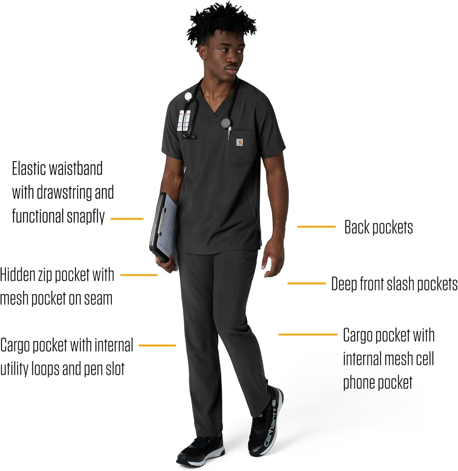 image:imageCarhartt Rugged Flex Ripstop Mens Straight Leg Scrub PantBlack