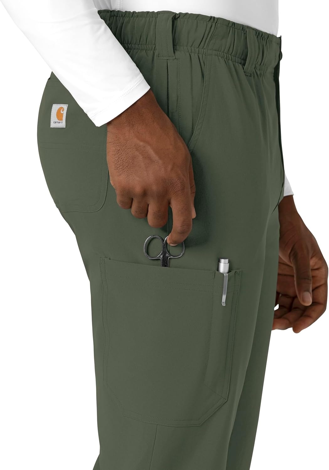 image:imageCarhartt Rugged Flex Ripstop Mens Straight Leg Scrub PantOlive