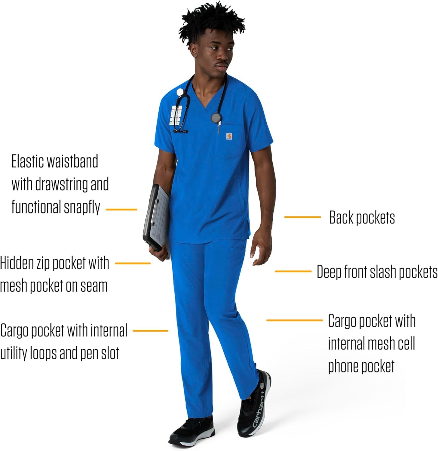 image:imageCarhartt Rugged Flex Ripstop Mens Straight Leg Scrub PantRoyal