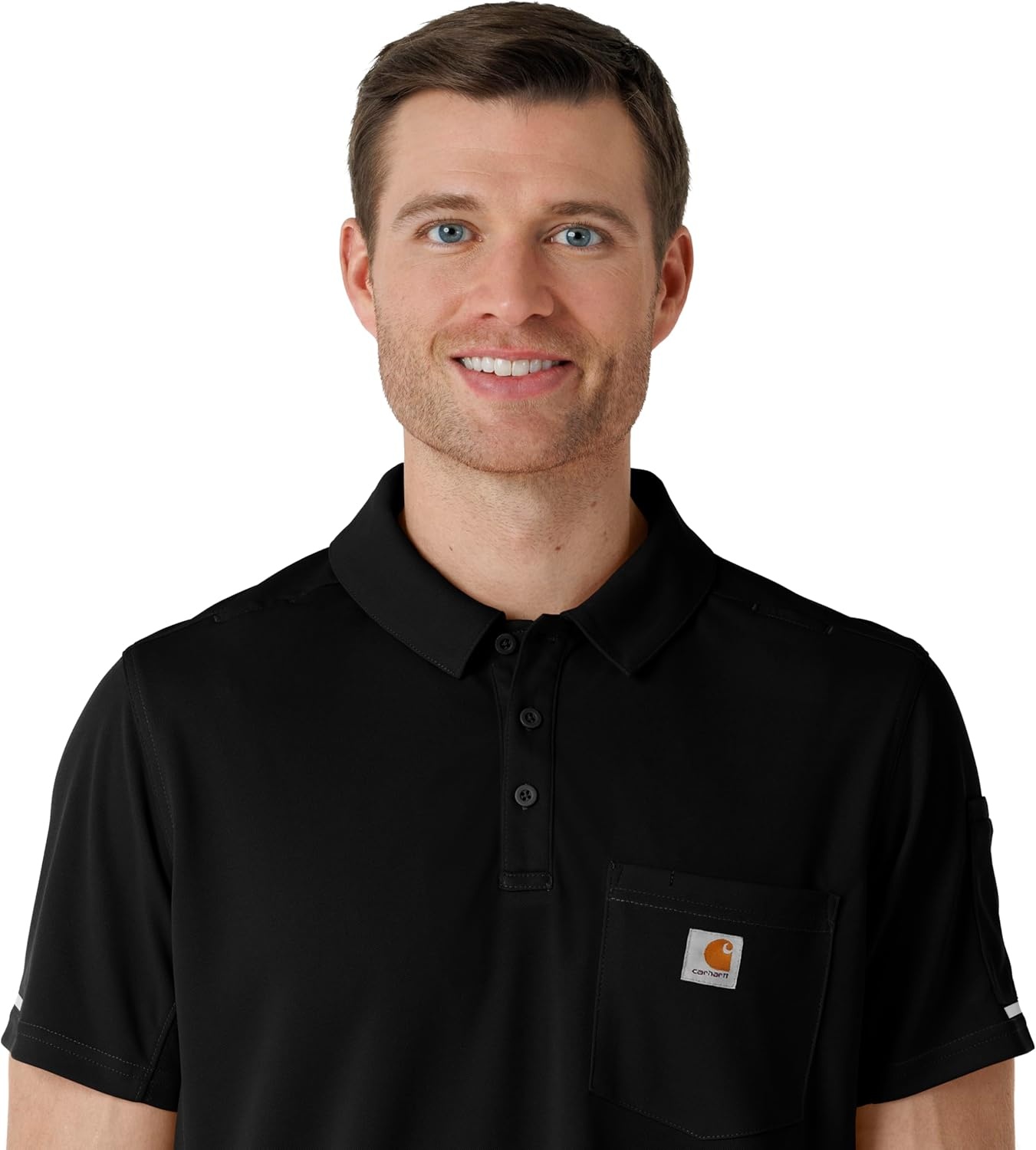 image:imageCarhartt Scrubs C16110 Mens Force CrossFlex Modern Fit Chest PocketBlack