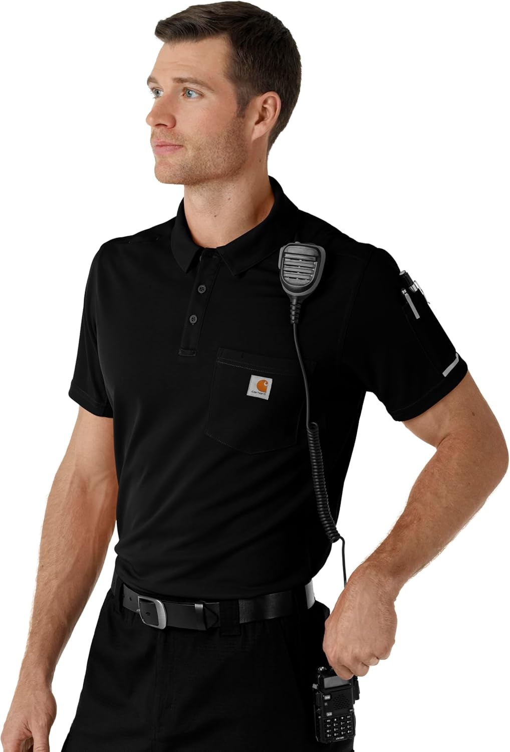 image:imageCarhartt Scrubs C16110 Mens Force CrossFlex Modern Fit Chest PocketBlack