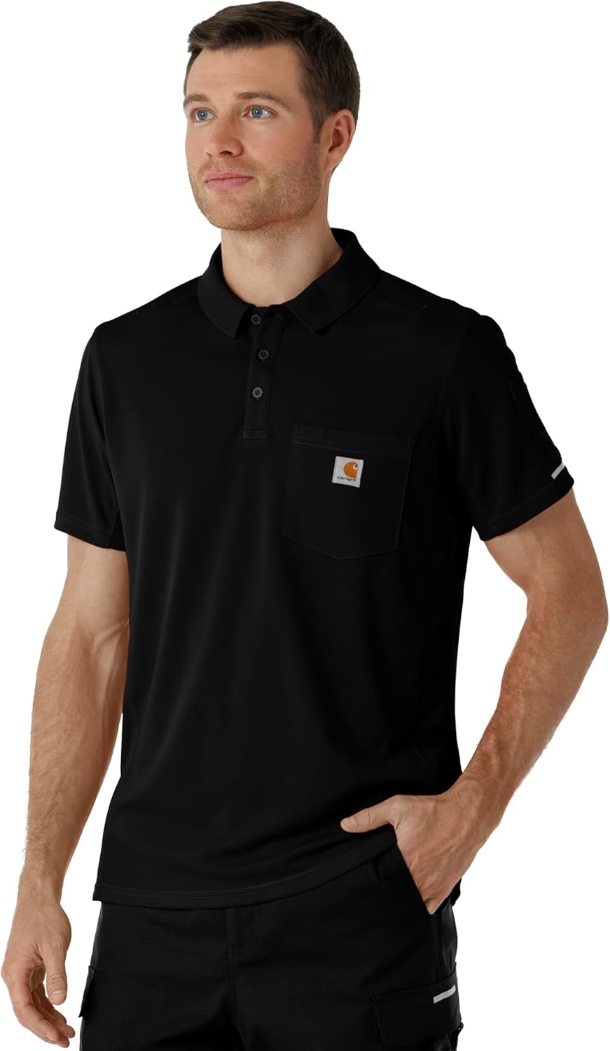image:imageCarhartt Scrubs C16110 Mens Force CrossFlex Modern Fit Chest PocketBlack