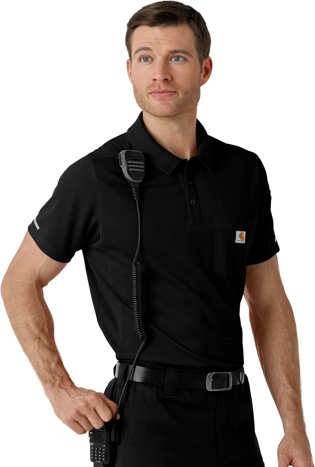 image:imageCarhartt Scrubs C16110 Mens Force CrossFlex Modern Fit Chest PocketBlack