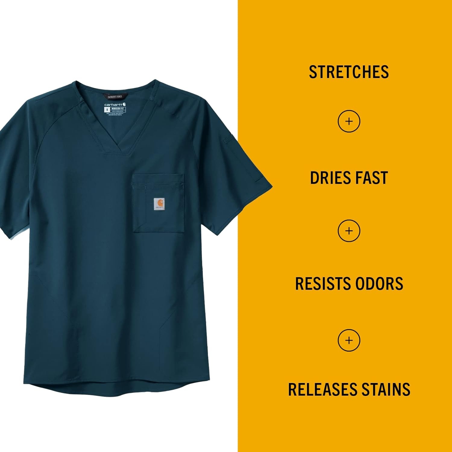 image:imageCarhartt Scrubs C16110 Mens Force CrossFlex Modern Fit Chest PocketNavy