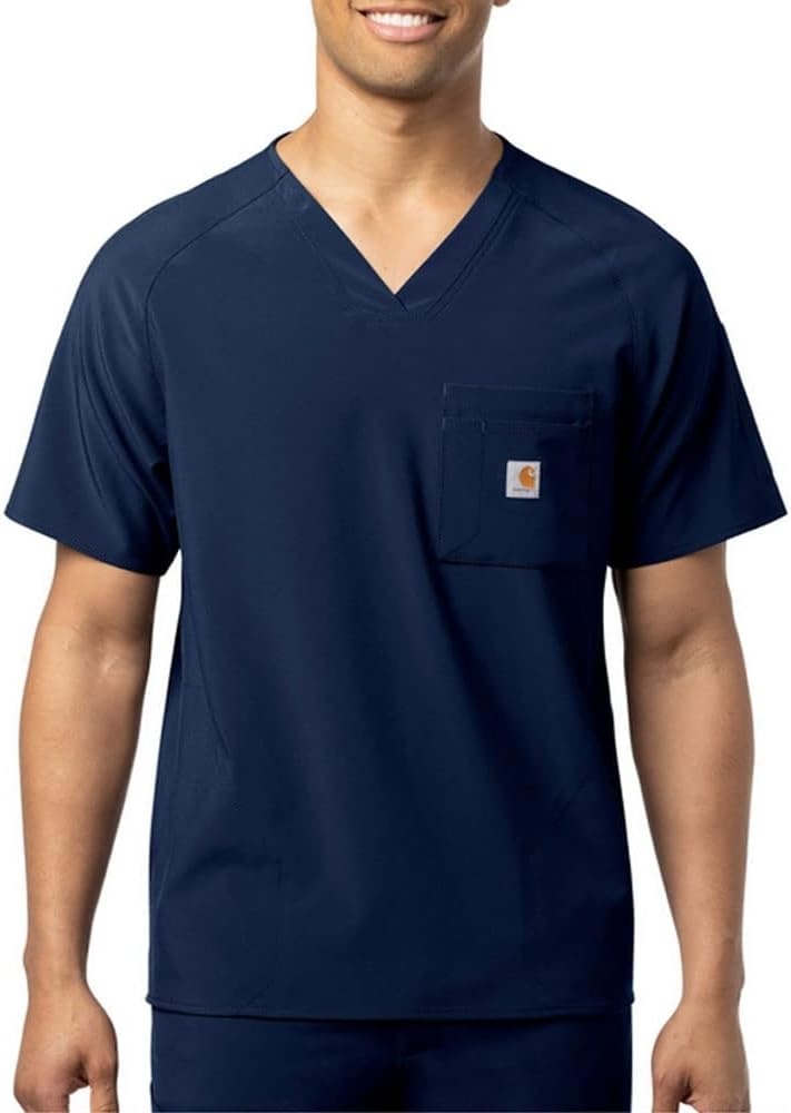 image:imageCarhartt Scrubs C16110 Mens Force CrossFlex Modern Fit Chest PocketNavy
