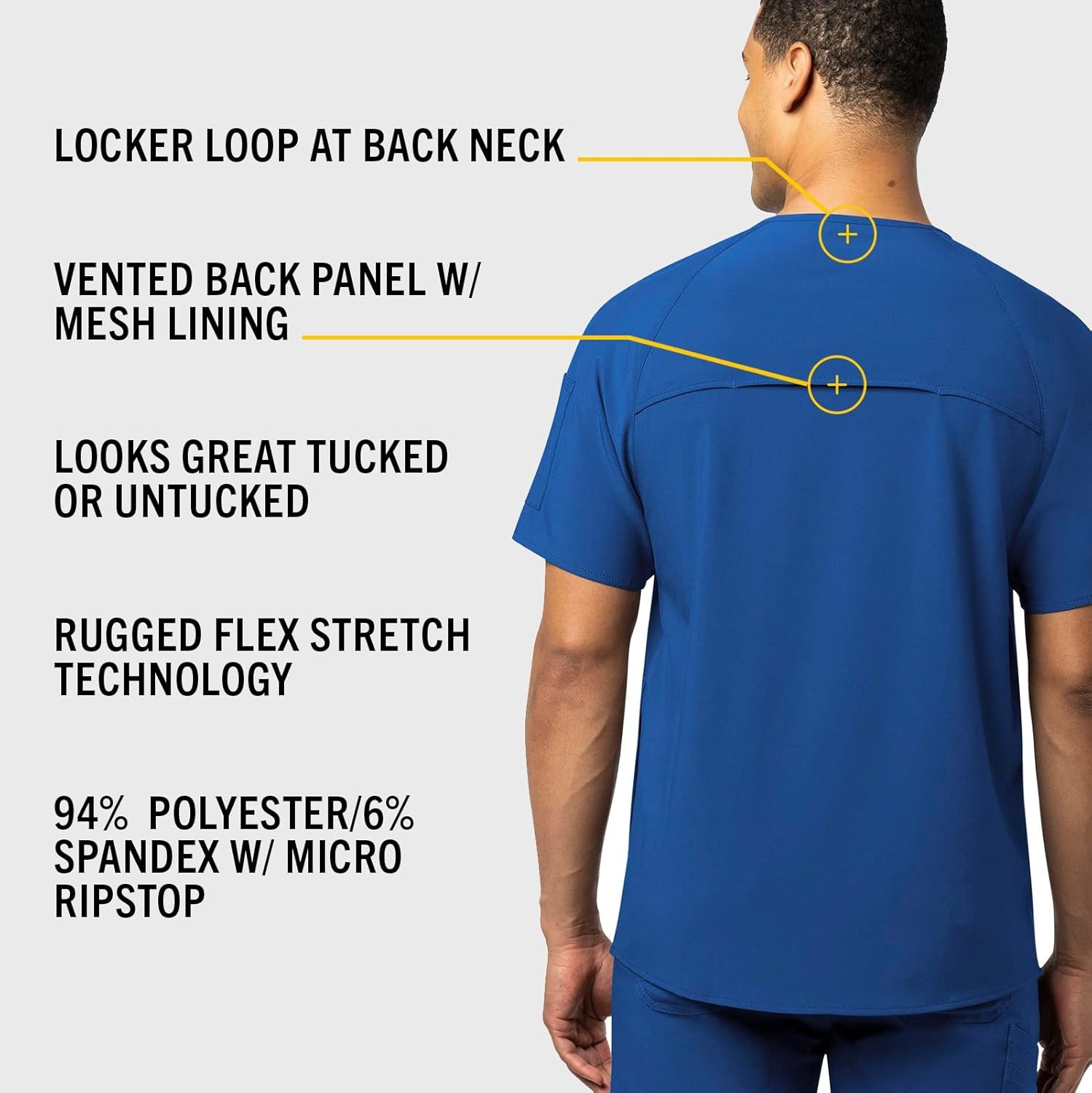 image:imageCarhartt Scrubs C16110 Mens Force CrossFlex Modern Fit Chest PocketRoyal