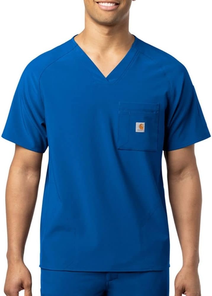 image:imageCarhartt Scrubs C16110 Mens Force CrossFlex Modern Fit Chest PocketRoyal
