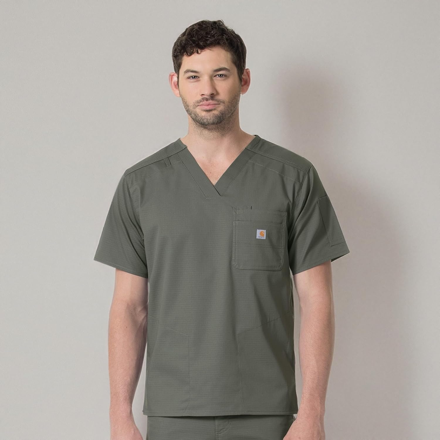 image:imageCarhartt Scrubs C16418 Mens Rugged Flex Modern Fit Ripstop Chest PockOlive