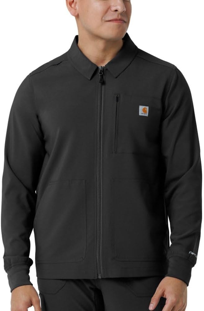 image:imageCarhartt Scrubs C80023 Mens Rugged Flex Modern Fit Bonded Fleece JackBlack