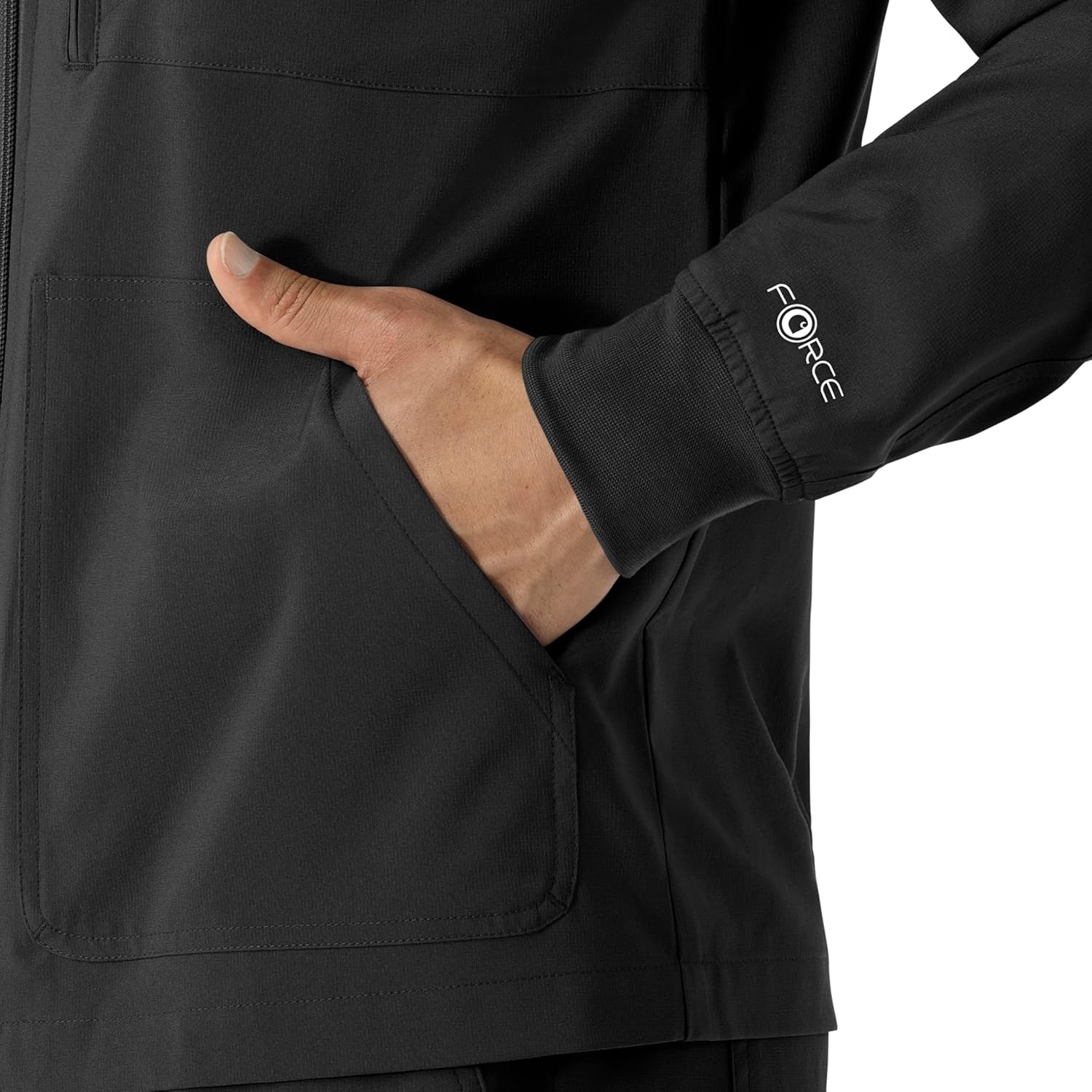 image:imageCarhartt Scrubs C80023 Mens Rugged Flex Modern Fit Bonded Fleece JackBlack