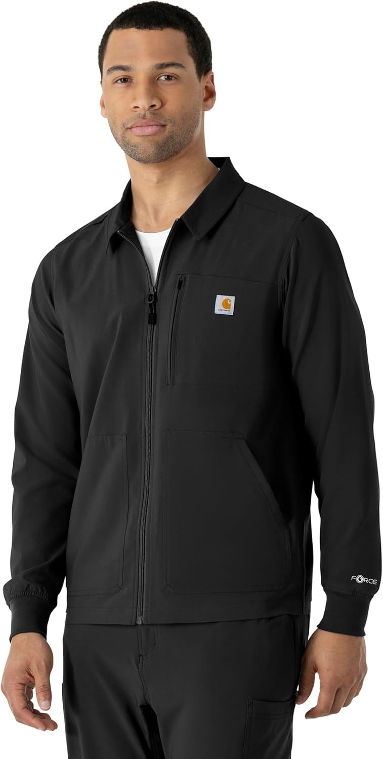 image:imageCarhartt Scrubs C80023 Mens Rugged Flex Modern Fit Bonded Fleece JackBlack