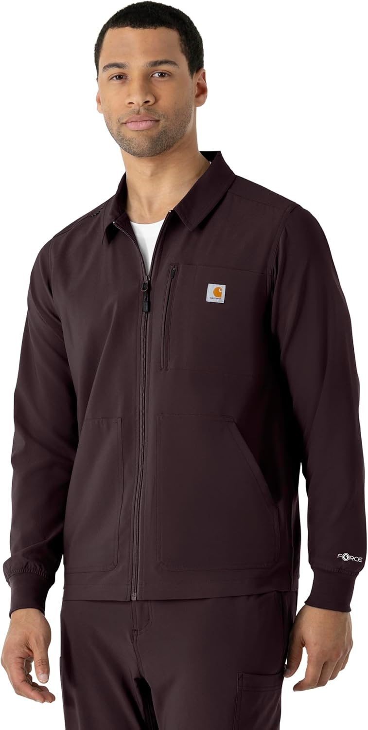 image:imageCarhartt Scrubs C80023 Mens Rugged Flex Modern Fit Bonded Fleece JackDark Sepia
