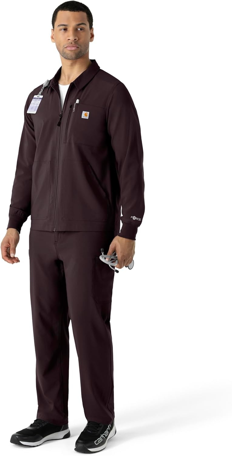 image:imageCarhartt Scrubs C80023 Mens Rugged Flex Modern Fit Bonded Fleece JackDark Sepia