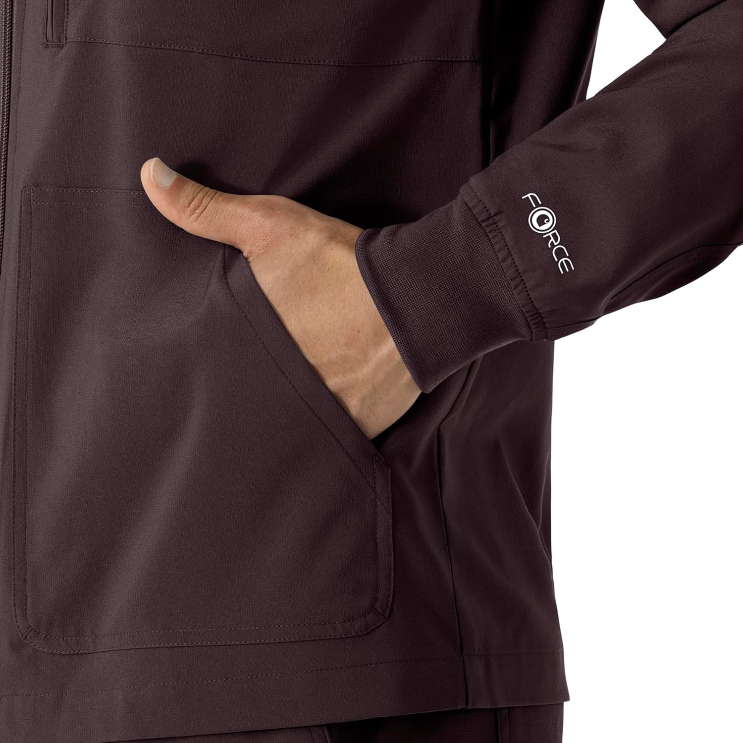 image:imageCarhartt Scrubs C80023 Mens Rugged Flex Modern Fit Bonded Fleece JackDark Sepia