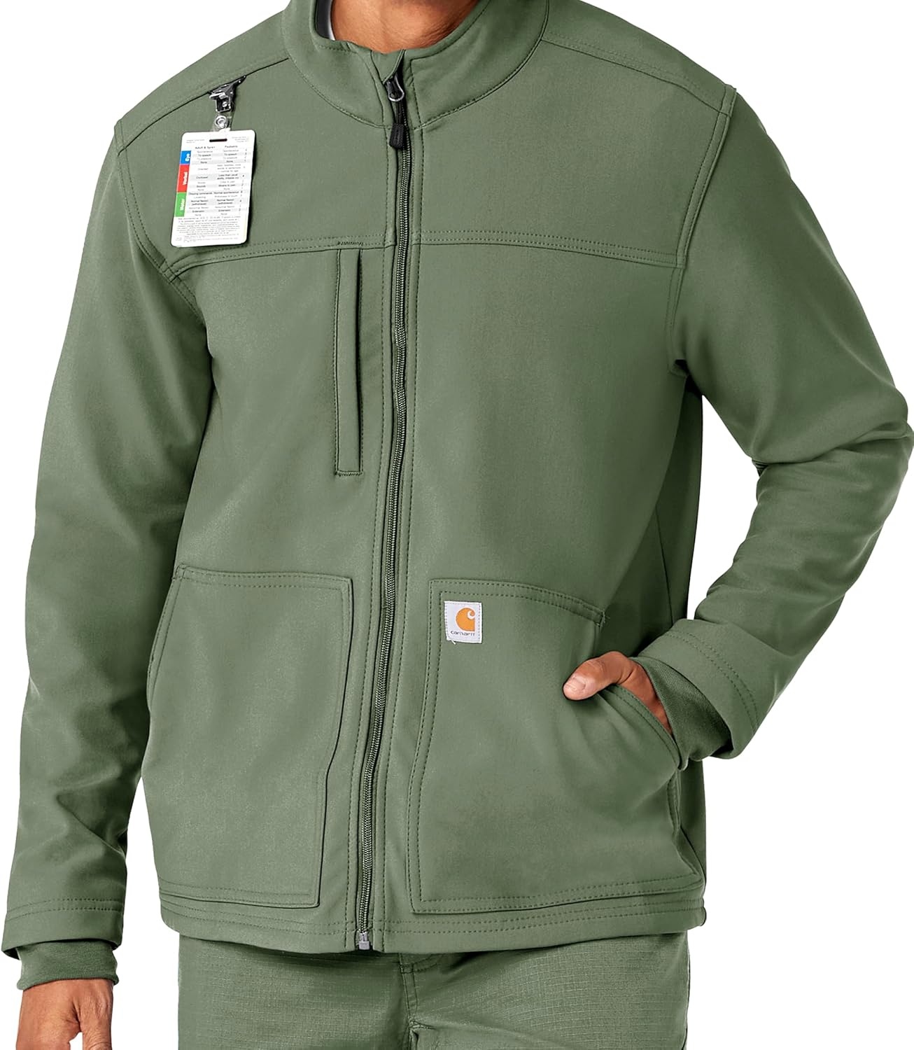 image:imageCarhartt Scrubs C80023 Mens Rugged Flex Modern Fit Bonded Fleece JackOlive