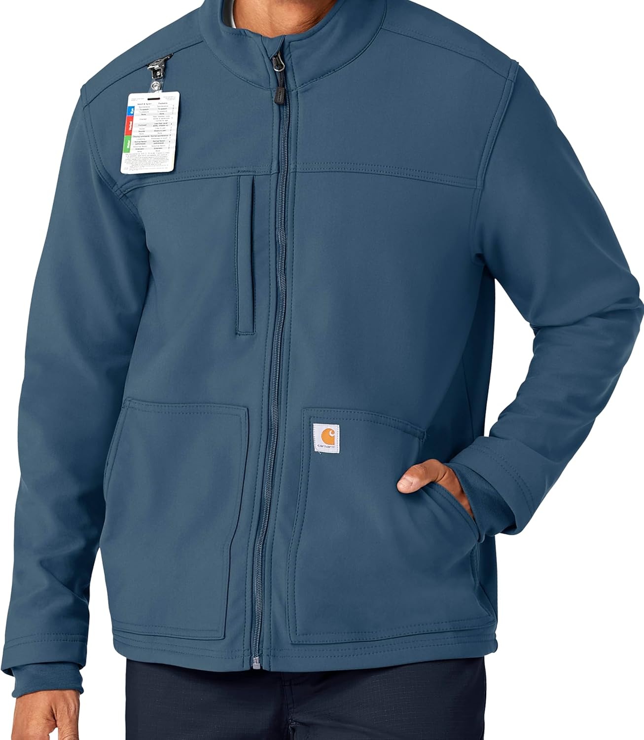 image:imageCarhartt Scrubs C80023 Mens Rugged Flex Modern Fit Bonded Fleece JackStorm Blue