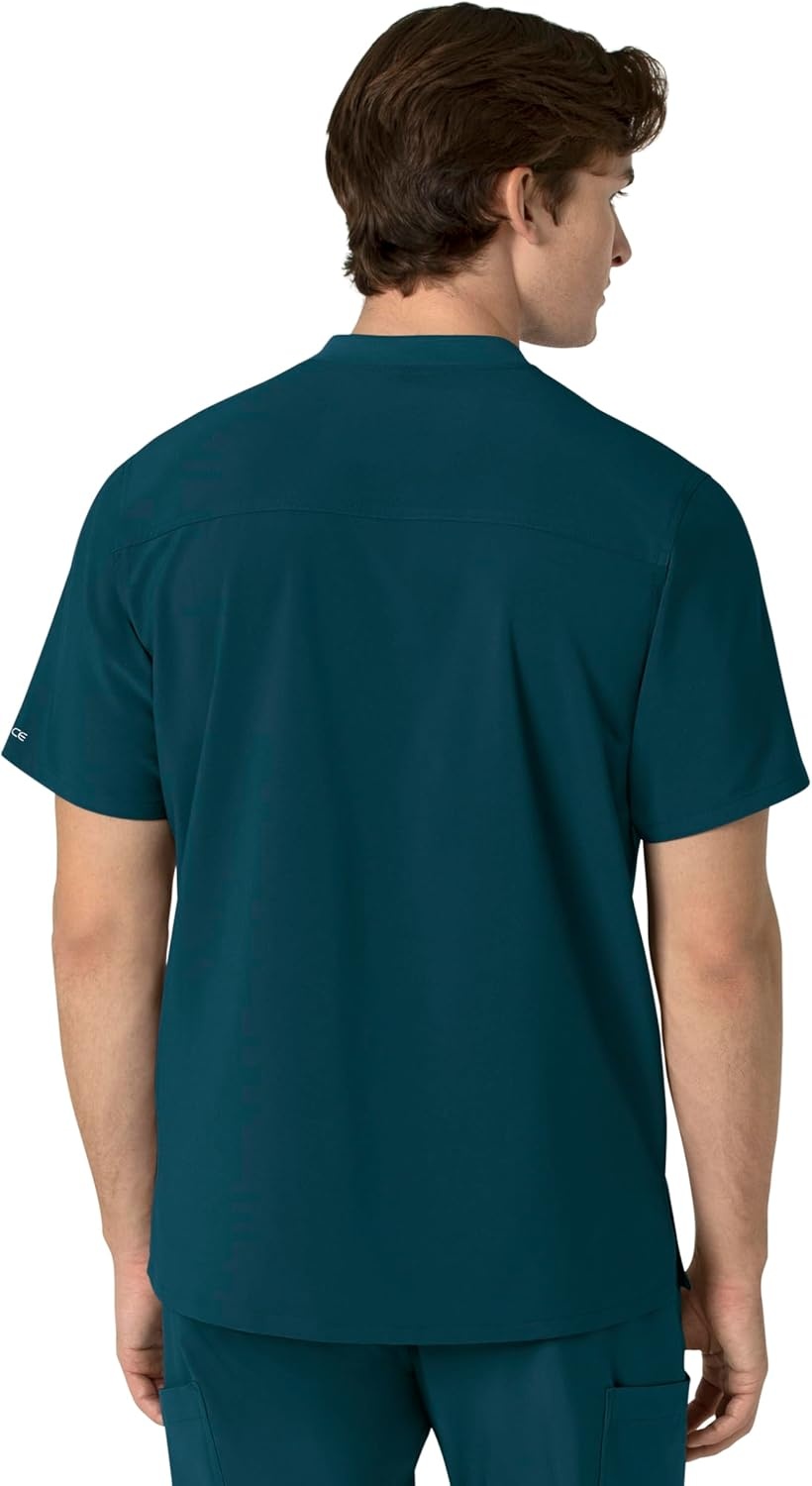 image:imageCarhartt Scrubs for Men Force CrossFlex Henley Tops with 3 PocketsCaribbean