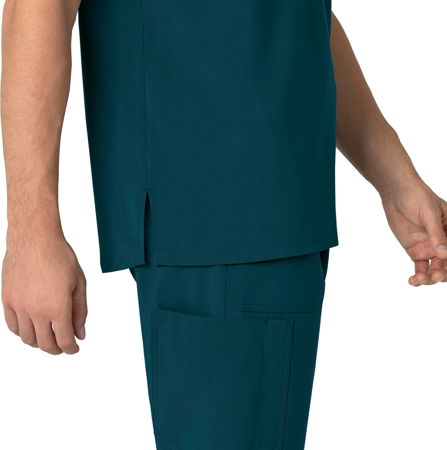 image:imageCarhartt Scrubs for Men Force CrossFlex Henley Tops with 3 PocketsCaribbean