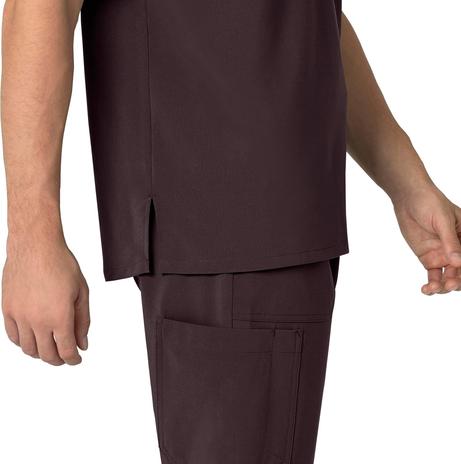 image:imageCarhartt Scrubs for Men Force CrossFlex Henley Tops with 3 PocketsDark Sepia