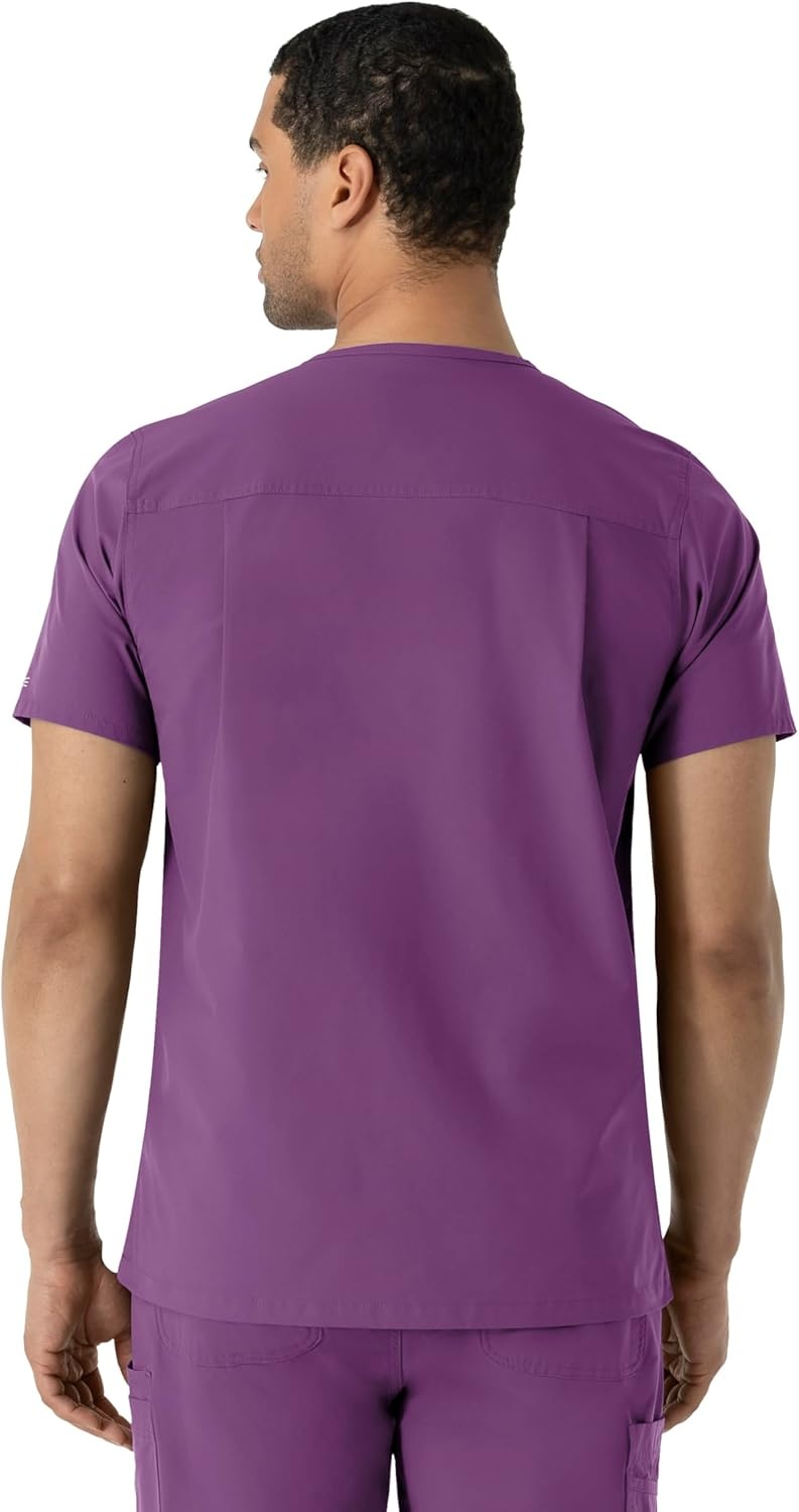 image:imageCarhartt Scrubs for Men Force CrossFlex Henley Tops with 3 PocketsEggplant