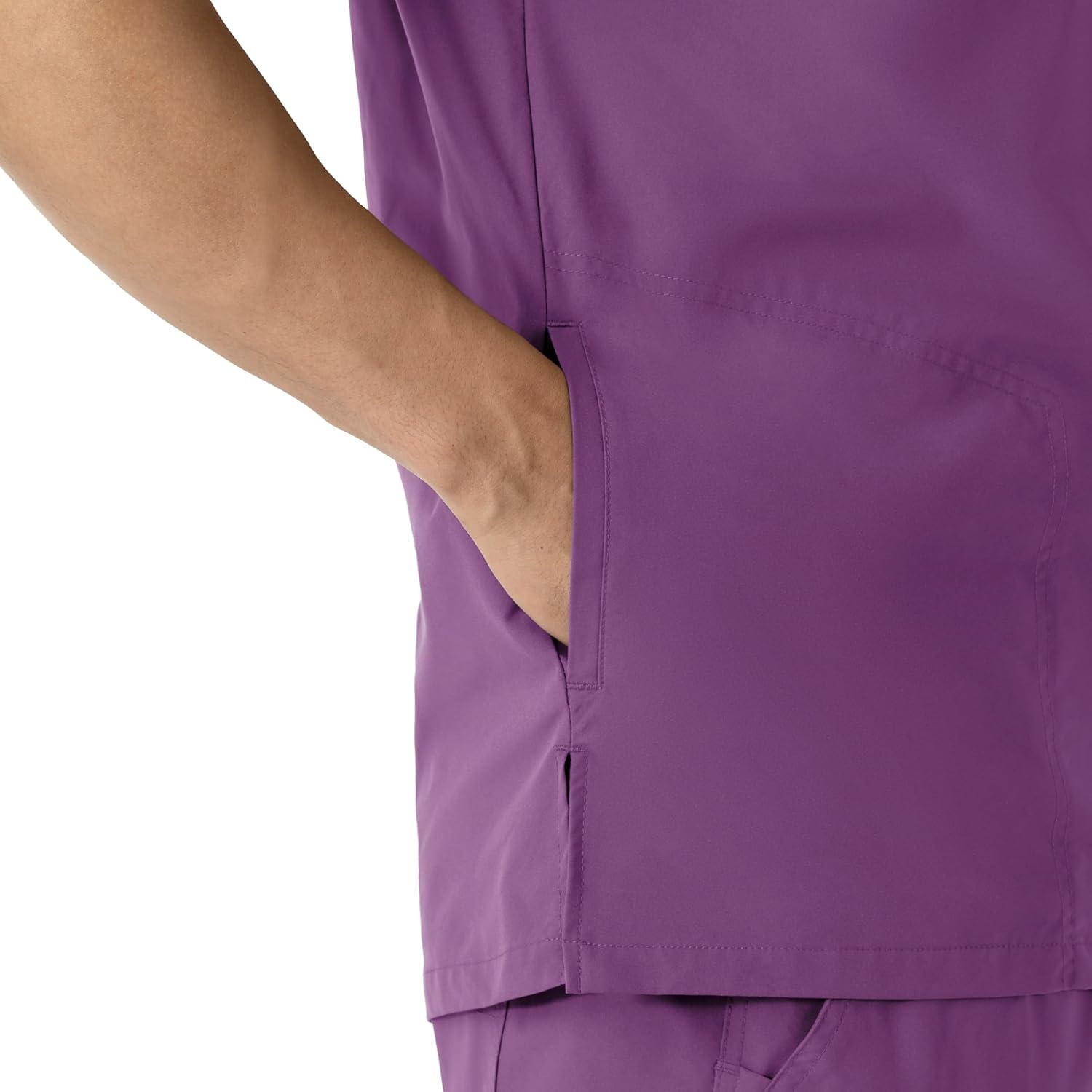 image:imageCarhartt Scrubs for Men Force CrossFlex Henley Tops with 3 PocketsEggplant