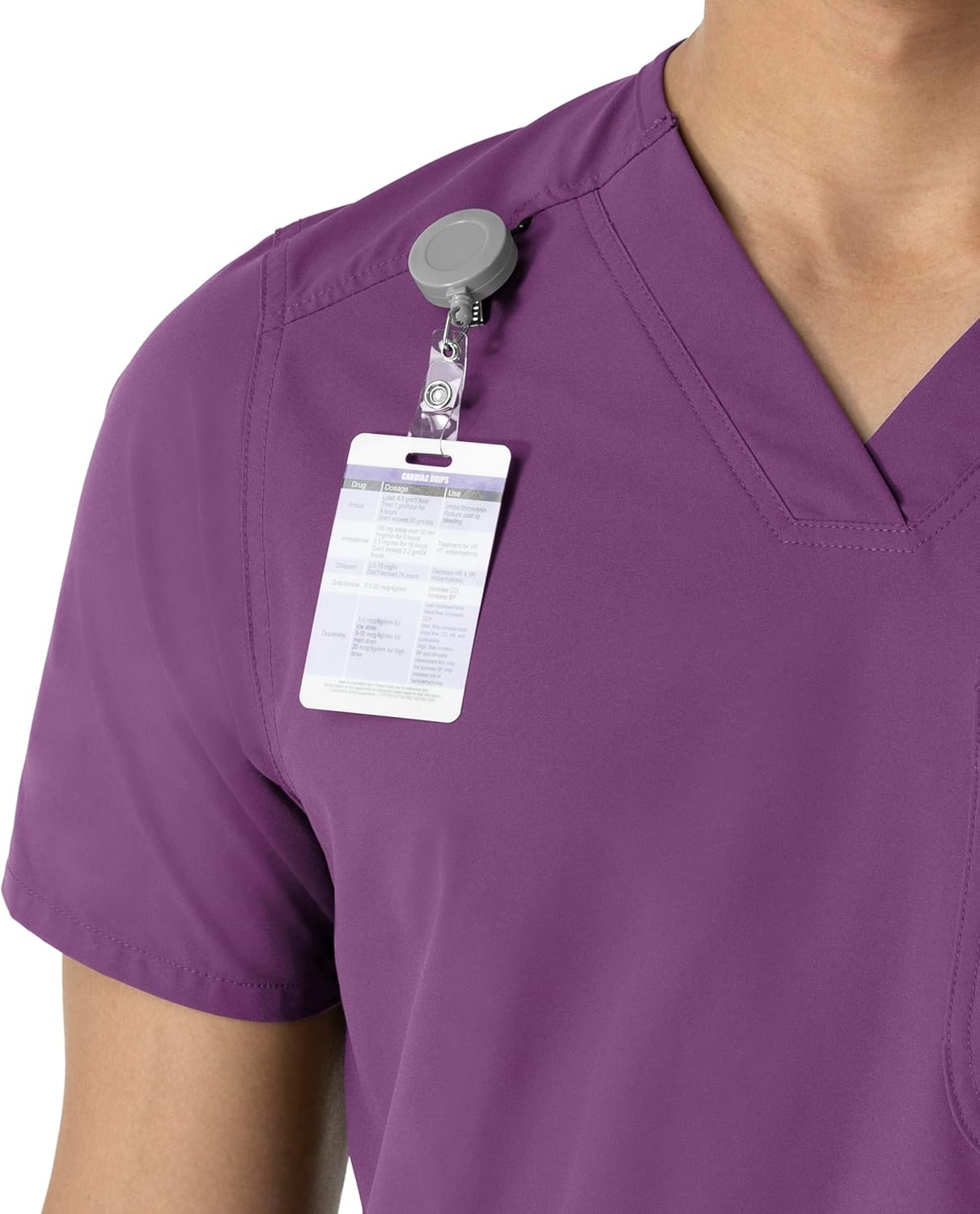 image:imageCarhartt Scrubs for Men Force CrossFlex Henley Tops with 3 PocketsEggplant
