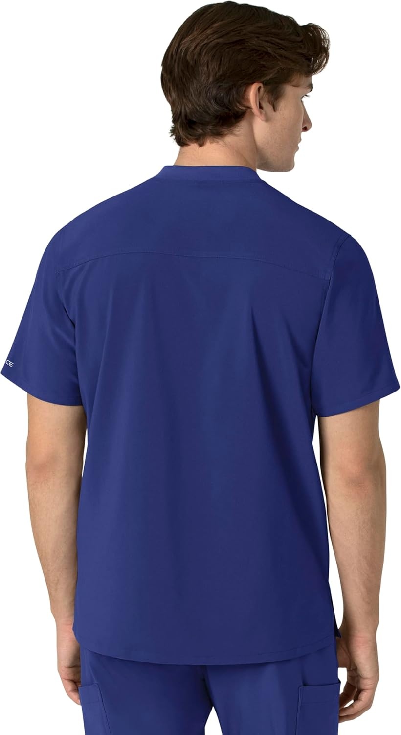 image:imageCarhartt Scrubs for Men Force CrossFlex Henley Tops with 3 PocketsGalaxy Blue