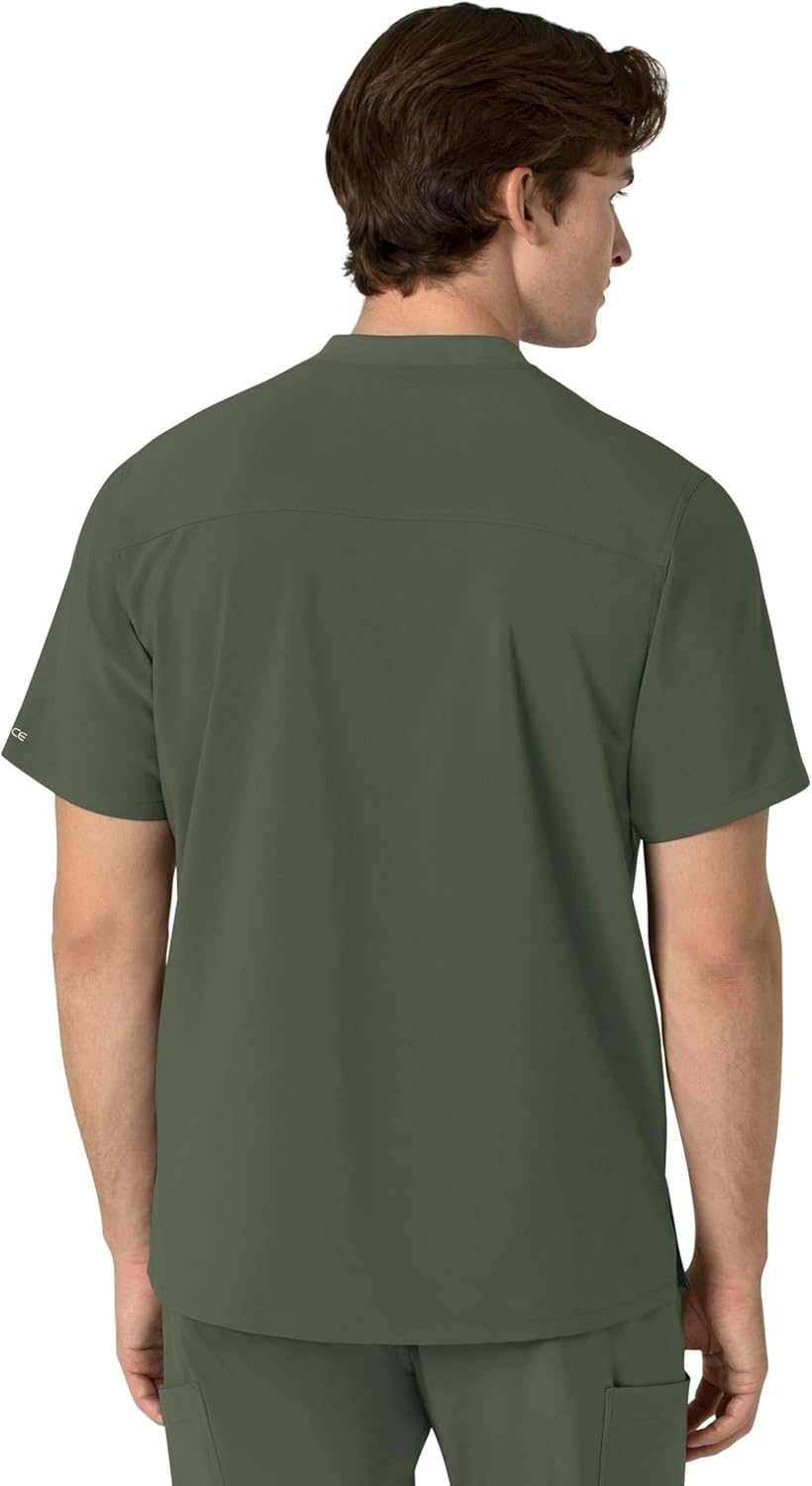 image:imageCarhartt Scrubs for Men Force CrossFlex Henley Tops with 3 PocketsOlive