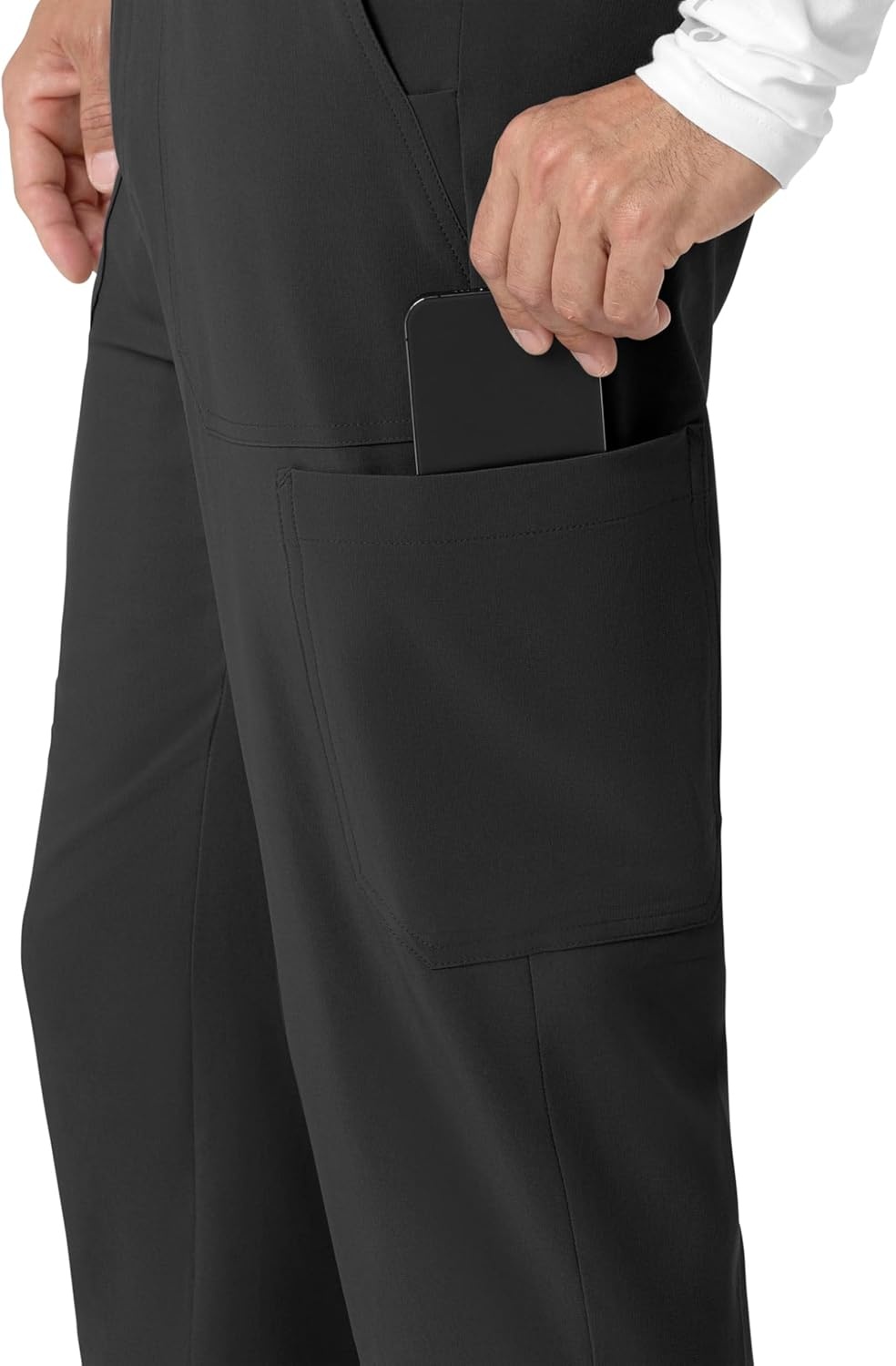 image:imageCarhartt Scrubs for Men Force CrossFlex Joggers Pants with Drawstring and 7 PocketsBlack