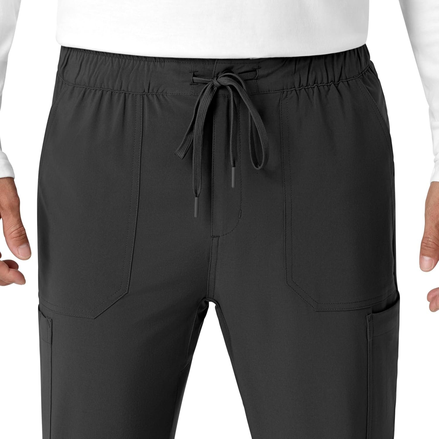 image:imageCarhartt Scrubs for Men Force CrossFlex Joggers Pants with Drawstring and 7 PocketsBlack