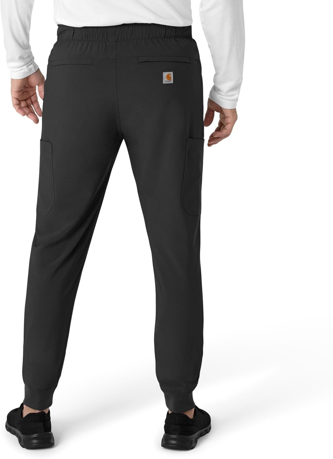 image:imageCarhartt Scrubs for Men Force CrossFlex Joggers Pants with Drawstring and 7 PocketsBlack