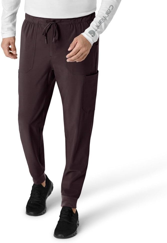 image:imageCarhartt Scrubs for Men Force CrossFlex Joggers Pants with Drawstring and 7 PocketsDark Sepia