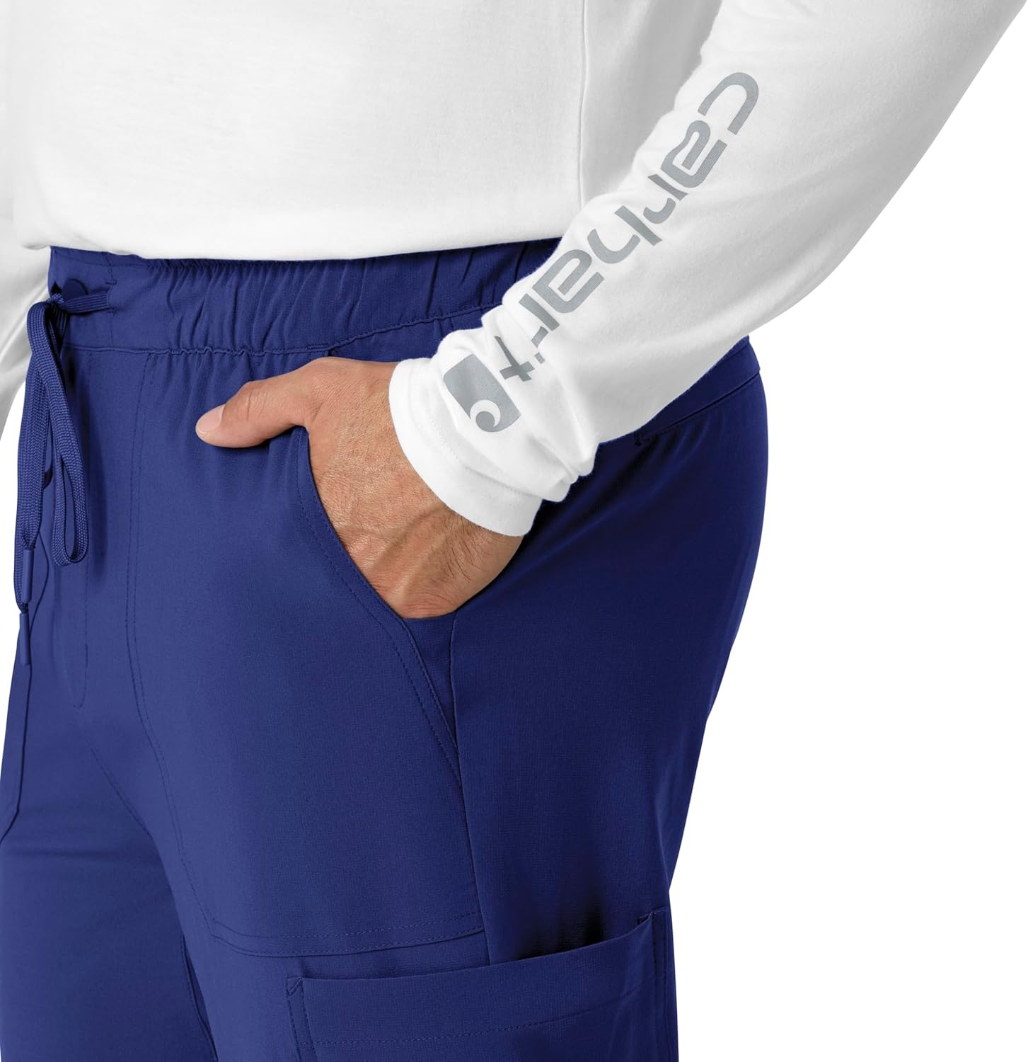image:imageCarhartt Scrubs for Men Force CrossFlex Joggers Pants with Drawstring and 7 PocketsGalaxy Blue