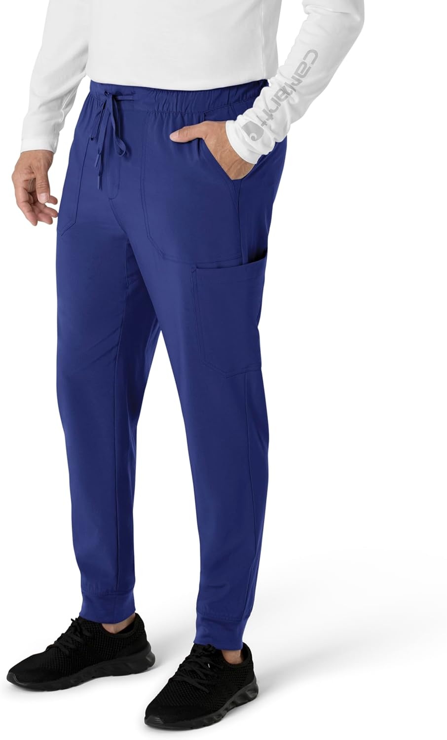 image:imageCarhartt Scrubs for Men Force CrossFlex Joggers Pants with Drawstring and 7 PocketsGalaxy Blue