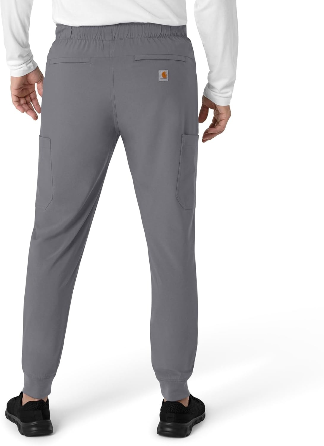 image:imageCarhartt Scrubs for Men Force CrossFlex Joggers Pants with Drawstring and 7 PocketsPewter