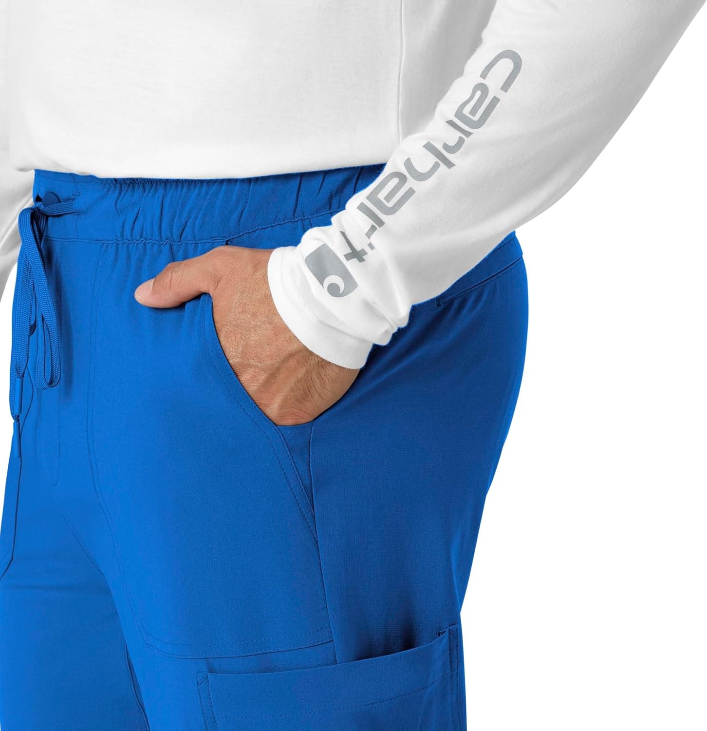 image:imageCarhartt Scrubs for Men Force CrossFlex Joggers Pants with Drawstring and 7 PocketsRoyal