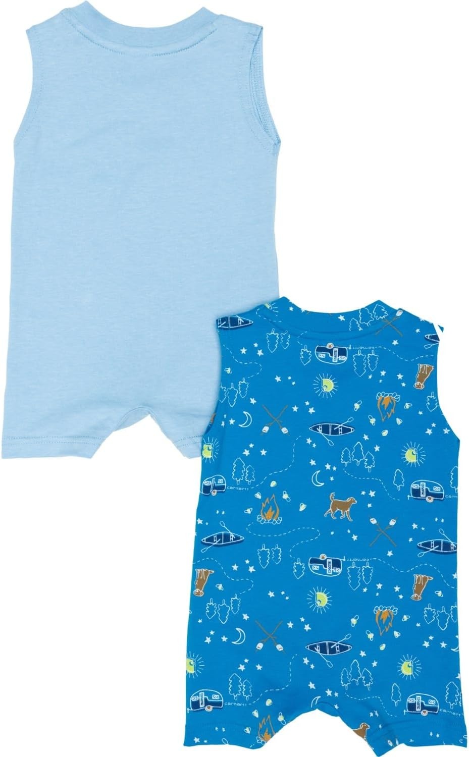 image:imageCarhartt babyboys Shortsleeve 2piece Romper SetFreshwater Blue