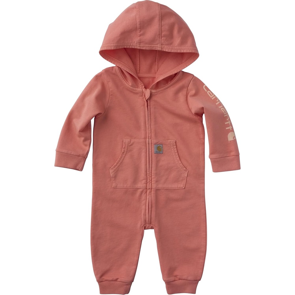 image:imageCarhartt Baby Long Sleeve ReEngineered Garment Dye Hooded CoverallPeach Pink
